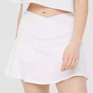 OFFLINE By Aerie Real Me Crossover White Tennis Skirt Size Medium